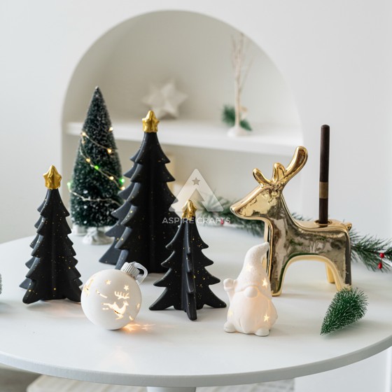 Festive Tree & Deer Ceramic Set