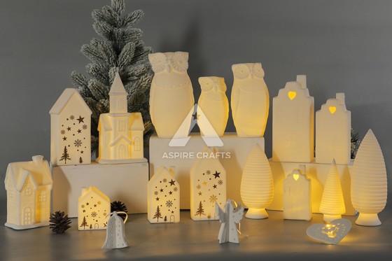 Nordic Style Ceramic Christmas Crafts