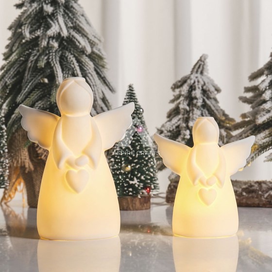 Ceramic Christmas Angel, Illuminating the Season