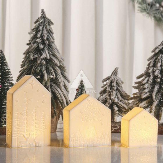 Translucent Ceramic Ornament: Glowing with Cheer