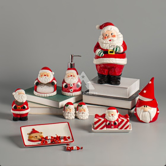 Joyful Chef: Santa-Themed Ceramic Dinnerware