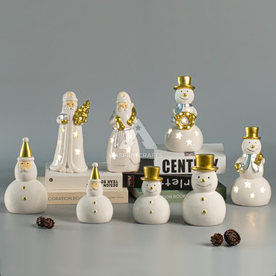 Ceramic Christmas Snowman: Festive Winter Wonderland Decor