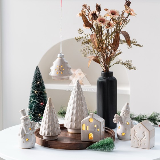 Holiday Ceramic Houses for Festive Display