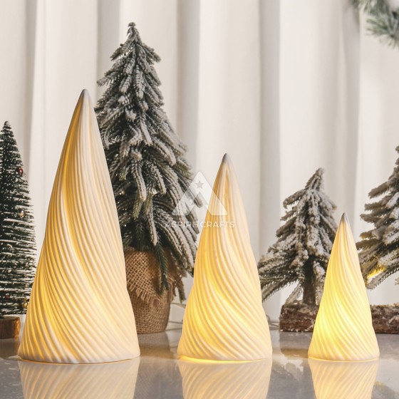 Ceramic Christmas Tree with Translucent Glow