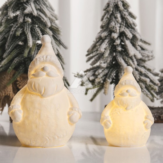 Translucent Ceramic Santa Claus Ornament