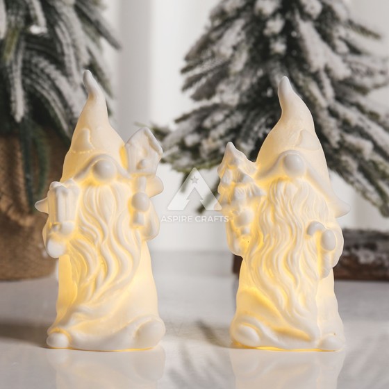 Glowing Ceramic Saint Nicholas Figurine