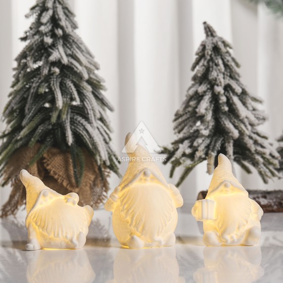 Ceramic Saint Nick with Light-through Design