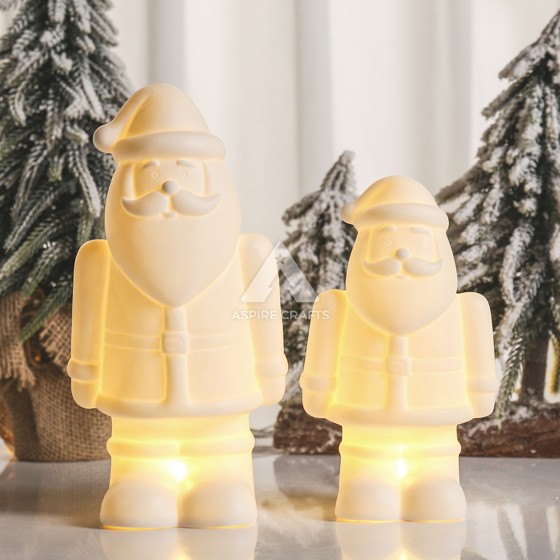 Ceramic Santa with Glowing Effect