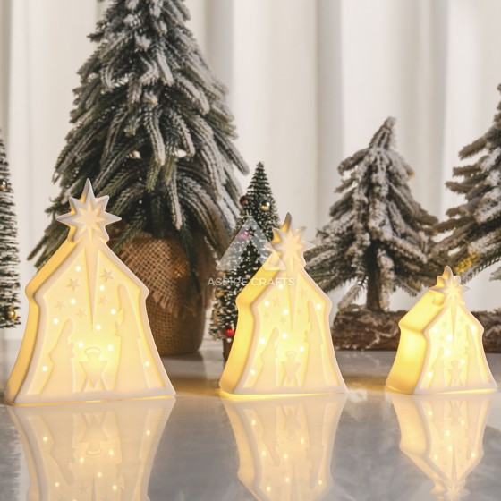 Ceramic Christmas Display: Glowing with Festive Charm