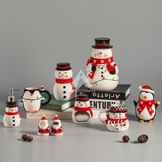 Ceramic Christmas Snowman Mug: Festive Beverage Holder