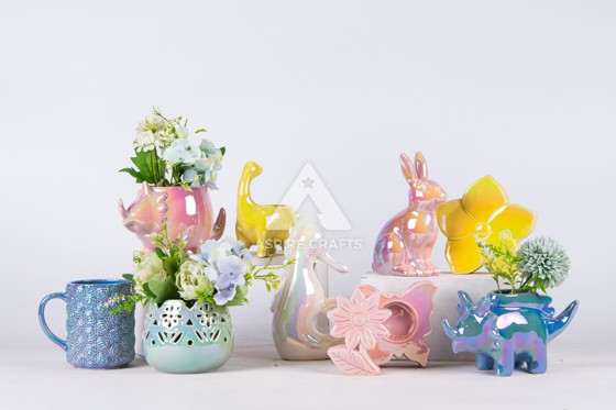 Vibrant Easter Rabbit Figurine