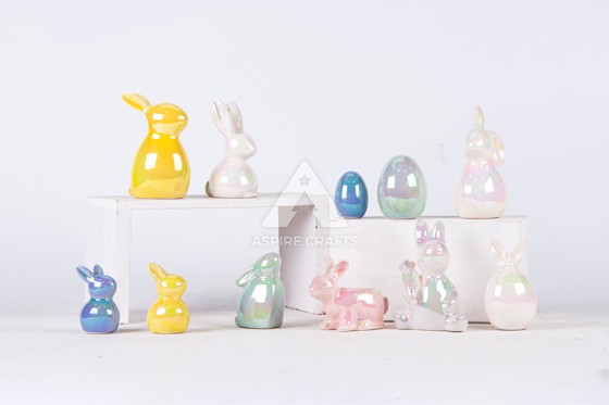 Joyful Bunny Ceramic Decor