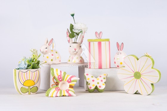 Cheerful Bunny Cup for Flowers