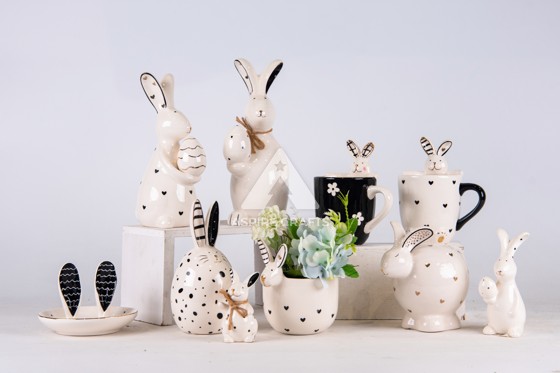 Easter Kitchen: Bunnies in Black & White