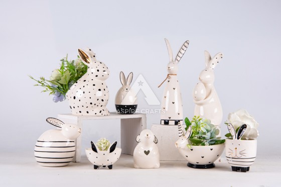 Springtime Kitchen: Black & White Bunny Decor