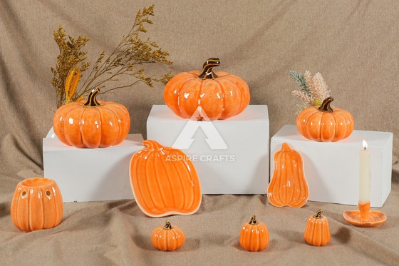 Festive Ceramic Pumpkins for Easter