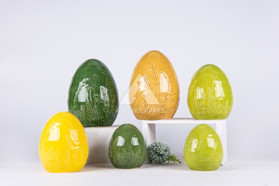 Colorful Ceramic Easter Egg Decoration