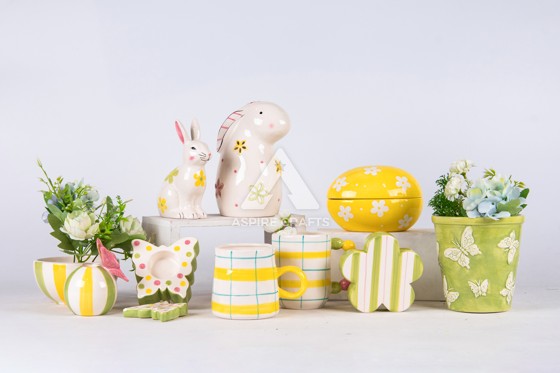 Easter Bunny Cup Floral Display