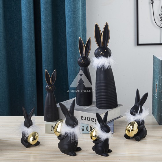 Decorative Ceramic Easter Rabbit Fruit Carrier