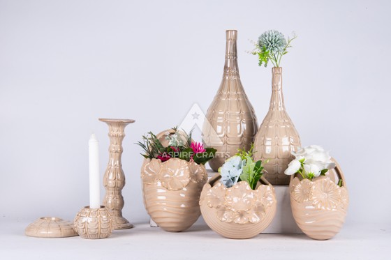 Hand-Glazed Garden Vase for Outdoor Use