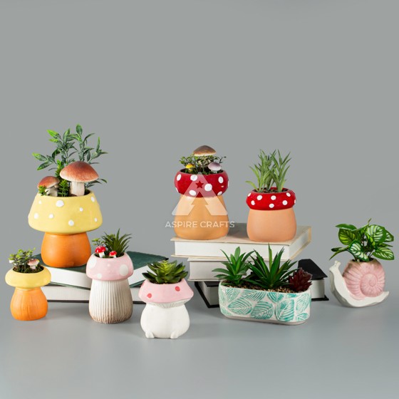 Whimsical Ceramic Mushrooms: Miniature Gardens for Your Home