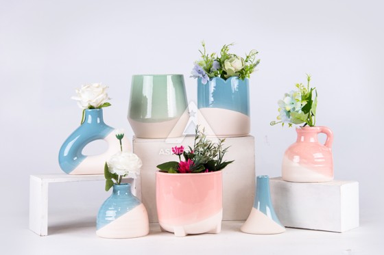 Floral Fusion Ceramic Planter