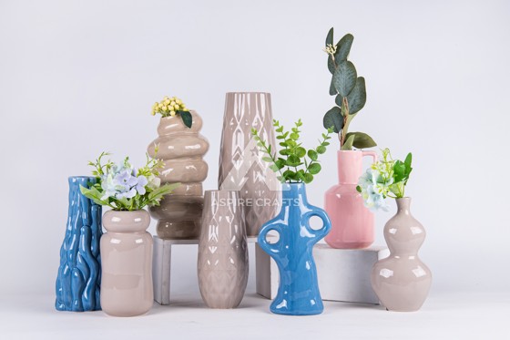 Garden-Themed Ceramic Vase