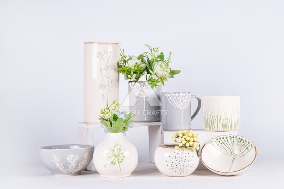 Garden-Inspired Ceramic Flower Vase