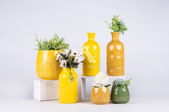 Glazed Garden Vase for Outdoor Decor