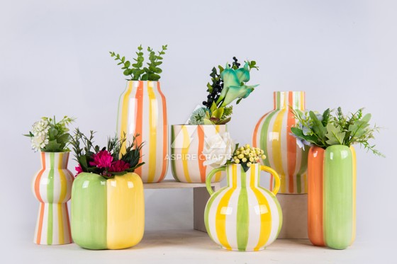 Colorful Ceramic Pottery Vase for Flowers