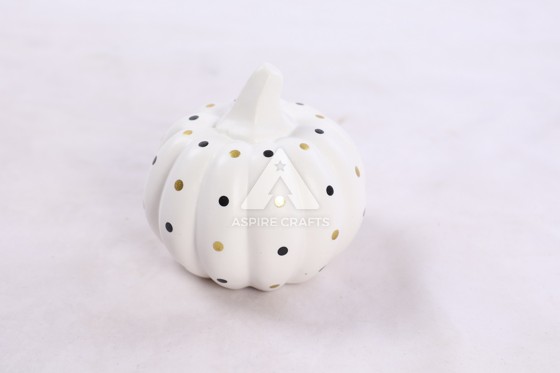 Spellbinding Ceramic Halloween Pumpkin Statue for Decor