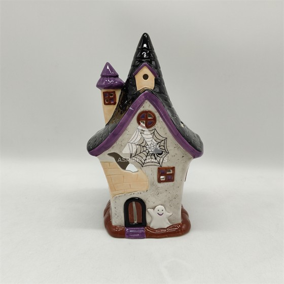 Enchanted Ceramic Halloween Haunted House Decor