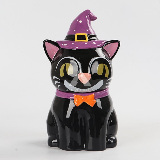 Enchanting Black Cat Ornament for Halloween