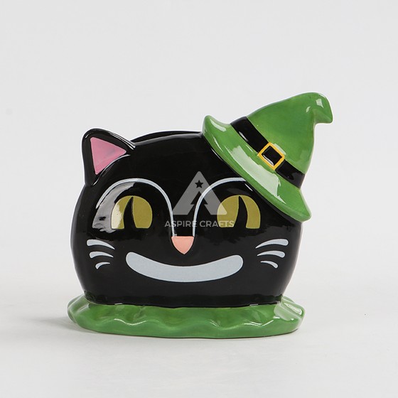 Charming Black Cat Sculpture for Mystic Halloween