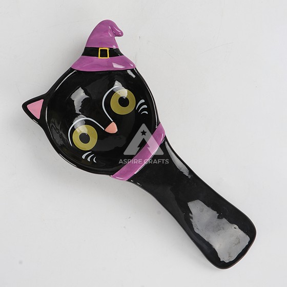 Halloween Black Cat Spoon for Witchy Kitchenware