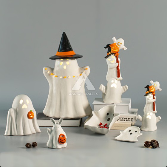 Charming Ceramic Ghosts: Elevate Your Halloween Display