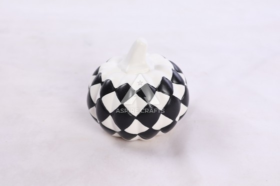 Enchanted Ceramic Halloween Pumpkin Display Ornament