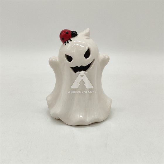 Ceramic Halloween Ghost Ornament