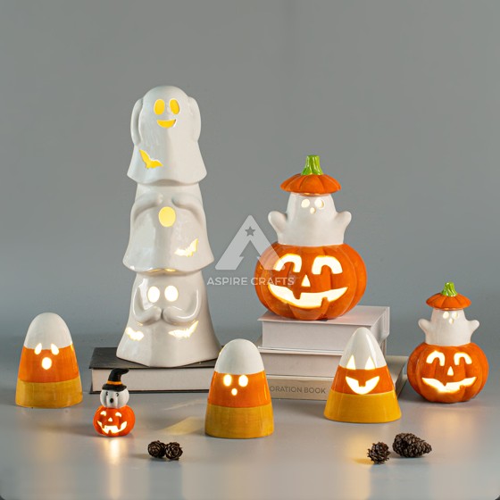 Creepy Cute Ceramic Pumpkins for Fall Decor