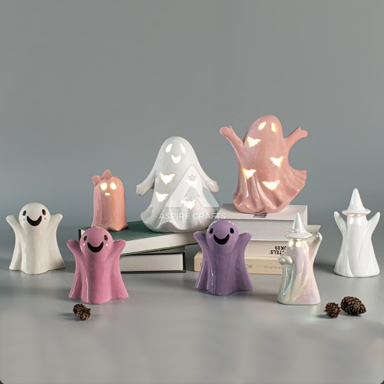 Spooky Ceramic Specters: Ideal Halloween Ghost Ornaments