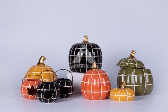 Charming Ceramic Pumpkin for Autumn Harvest Display