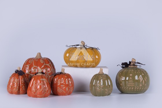 Ceramic Pumpkin Craft for Abundant Harvest Celebrations