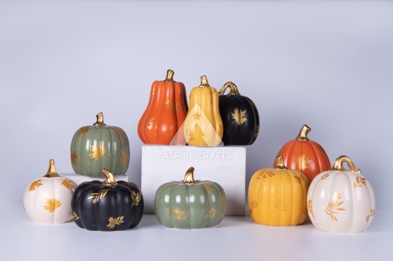 Abundant Harvest Ceramic Pumpkin Home Decor