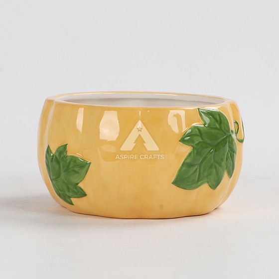 Vibrant Autumn Ceramic Harvest Serving Bowl