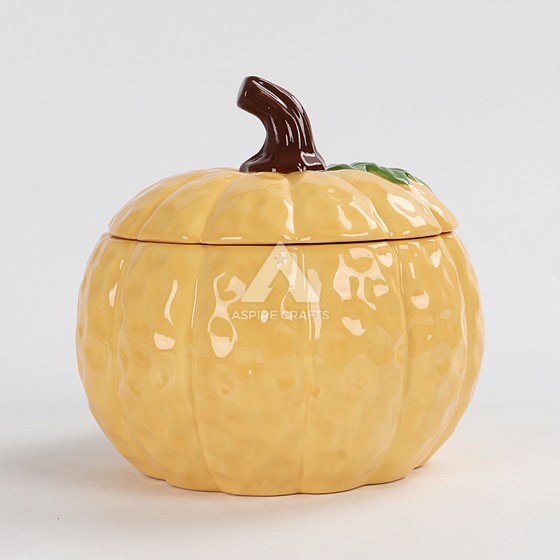 Ceramic Autumn Harvest Festival Artisan Jar