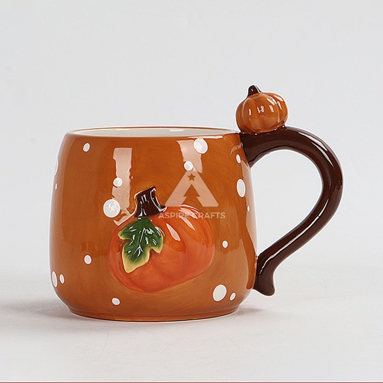 Harvest Bliss Ceramic Cup with Elegant Finish