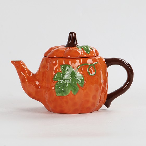 Ceramic Autumn Harvest Festival Artisan Teapot