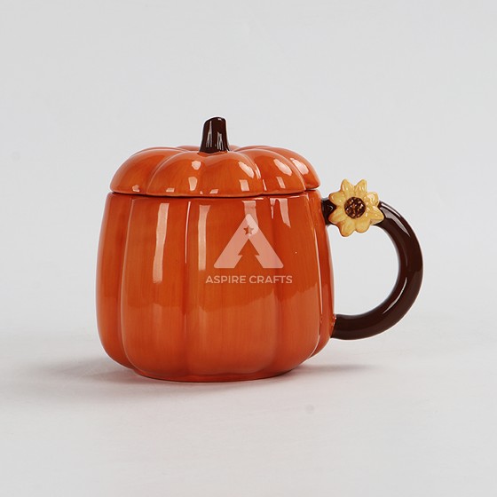 Vibrant Harvest Ceramic Cup for Autumn Gatherings