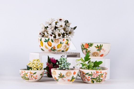 Floral Patterned Cups & Pots