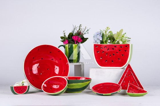 Ceramic Watermelon Planter Saucer